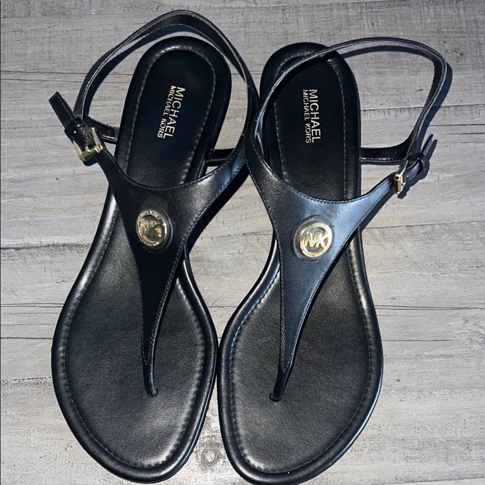 Michael Kors Black Sandals with Ankle Strap